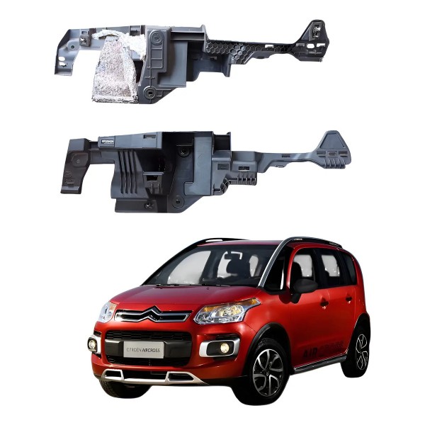 Par Acabamento Porta Malas Direita C3 Aircross 2010 2015 Preto