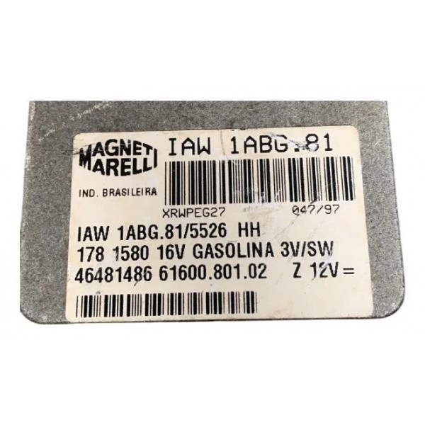 Módulo Injeção Fiat Palio 1.6 16v 1998 Iaw1abg81