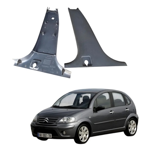 Par Acabamento Inferior Coluna Citroen C3 2008 2012 Original