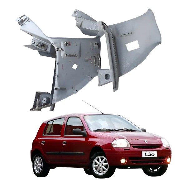 Suporte Bagagito Clio 2000 2012 Original Renault (par) Cinza-escuro