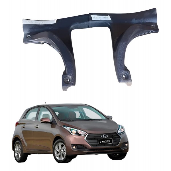 Par Acabamento Soleira Traseira Hyundai Hb20 2016 Preto