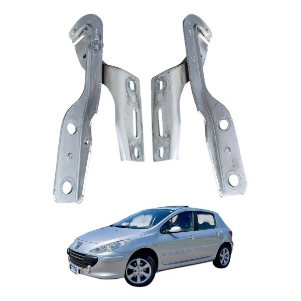 Par Dobradiças Capô Peugeot 307 2002 2010 Originais