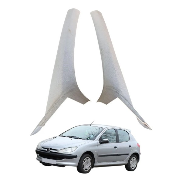 Par Acabamento Coluna Parabrisa Peugeot 206 2002-10 Original
