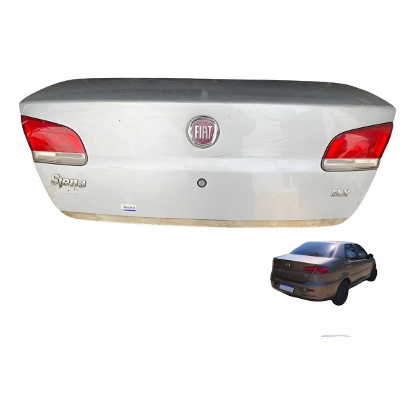 Tampa Traseira Fiat Siena Bbb 2008 2012 Original Prata