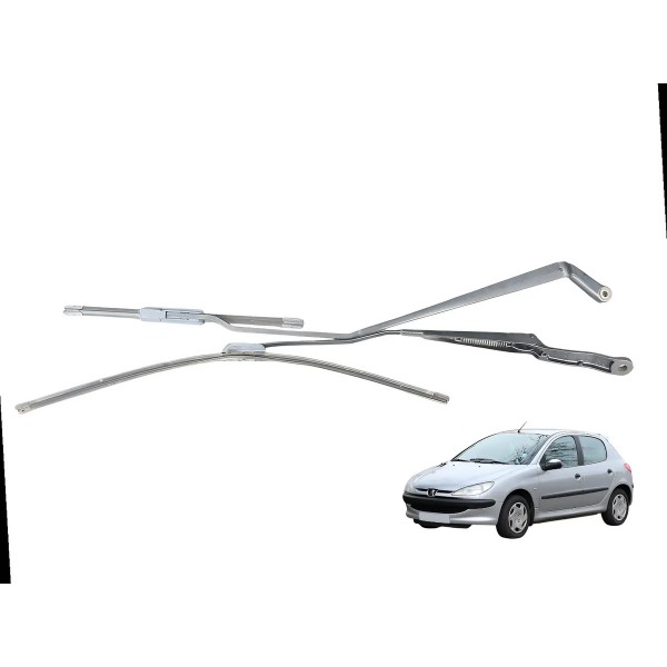 Par Braços Limpadores Parabrisa Peugeot 206 Original Esquerdo