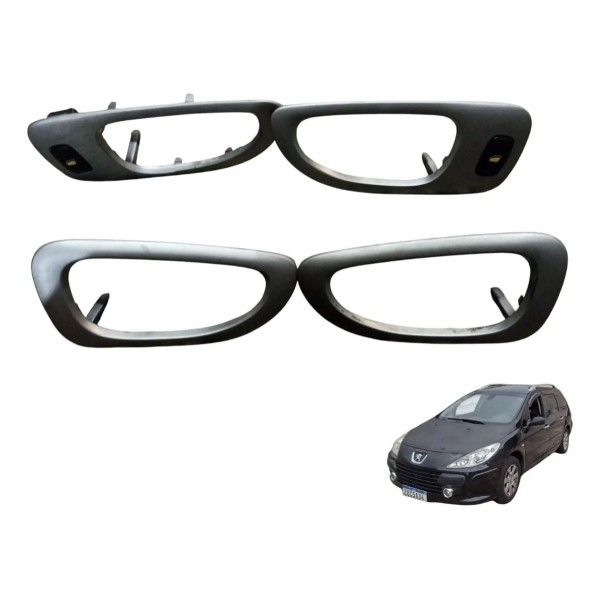 Kit Moldura Maçaneta Puxador Interno Peugeot 307 2002-2012