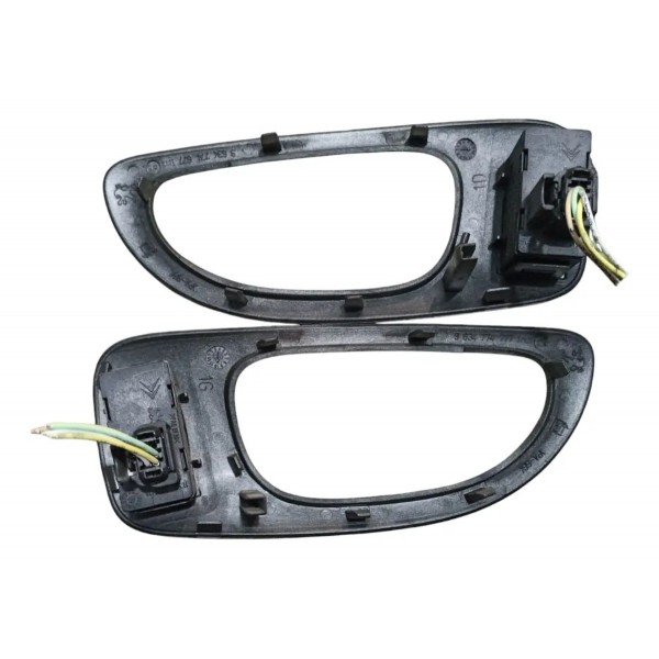 Kit Moldura Maçaneta Puxador Interno Peugeot 307 2002-2012