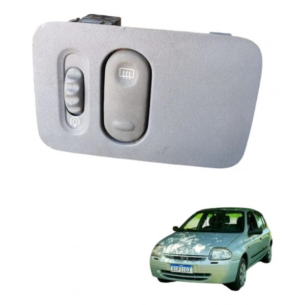 Moldura Botão Desembaçador Clio 2000 2007 Renault