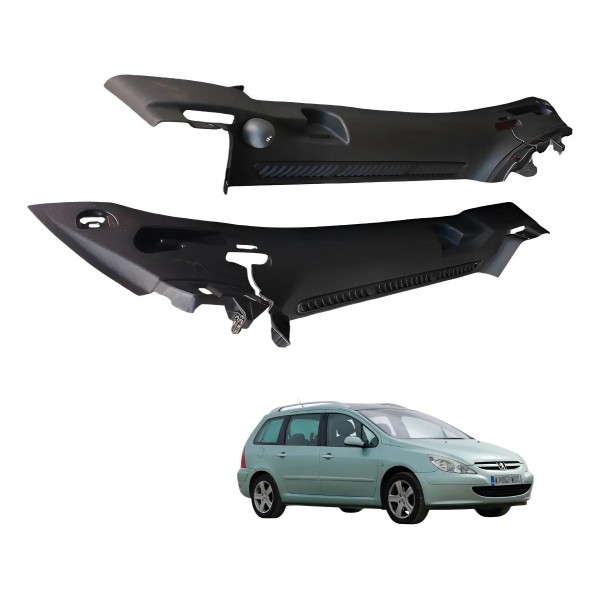Par Suporte Bagagito Peugeot 307 Sw 2003 2004 Preto