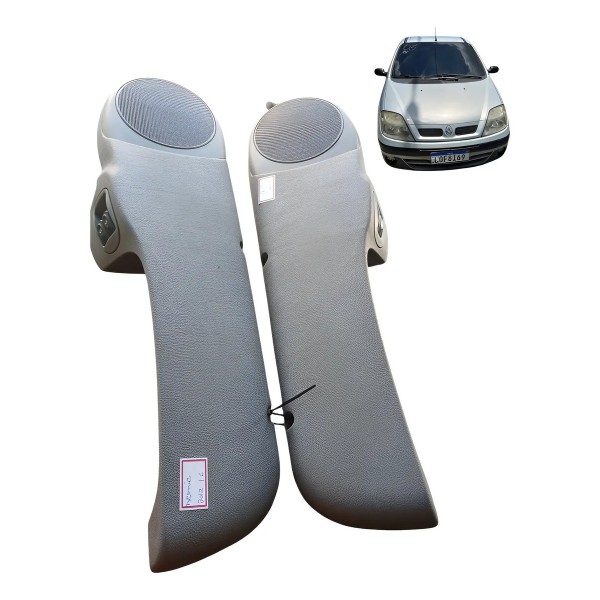 Par Porta Objetos Laterais Scenic 2002 2003 L/d L/e Renault Dianteira Ambos Cinza