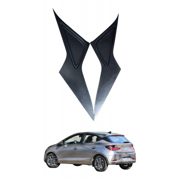 Par Acabamento Traseiro Lateral Hyundai Hb20 2020 2023 Hatch Preto