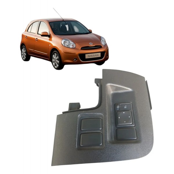 Acabamento Moldura Comando Botão Retrovisor Nissan March