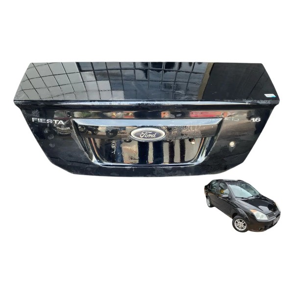 Tampa Traseira Porta Malas Ford Fiesta Sedan 2003 2013 Preto