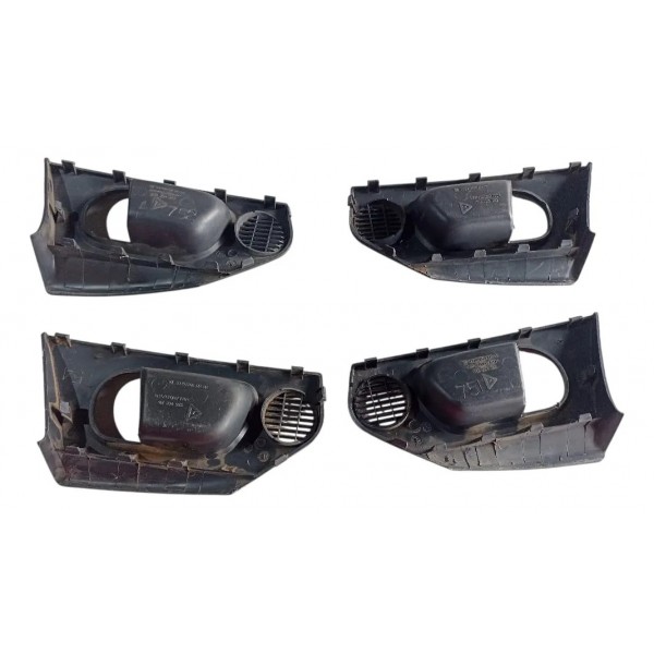 Kit Moldura Maçaneta Gm Meriva 2003 2012 Original 4 Peças Pr Preto Dianteira