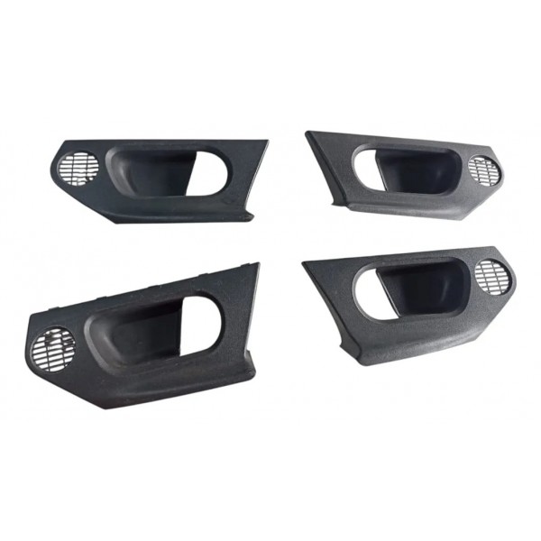 Kit Moldura Maçaneta Gm Meriva 2003 2012 Original 4 Peças Pr Preto Dianteira