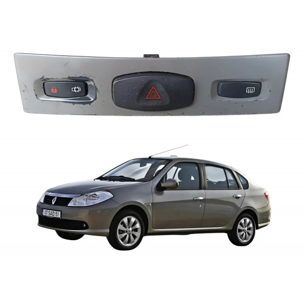 Botão Alerta Trava Desembaçador Renault Symbol 2009 2013