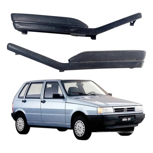 Puxador Porta Dianteira Esquerda Fiat Uno 1984 A 2013 Preto