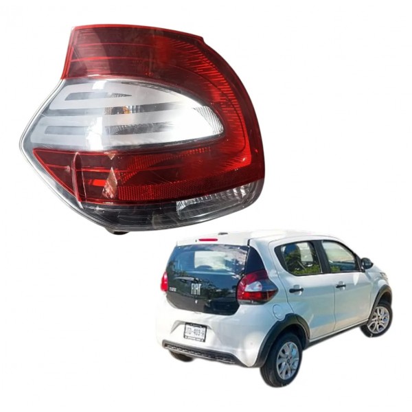 Lanterna Traseira/esquerda Fiat Mobi 2017/22 Esquerdo/motori Esquerdo/motorista Vermelho