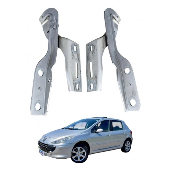 Par Dobradiças Capô Peugeot 307 2002 2010 Originais