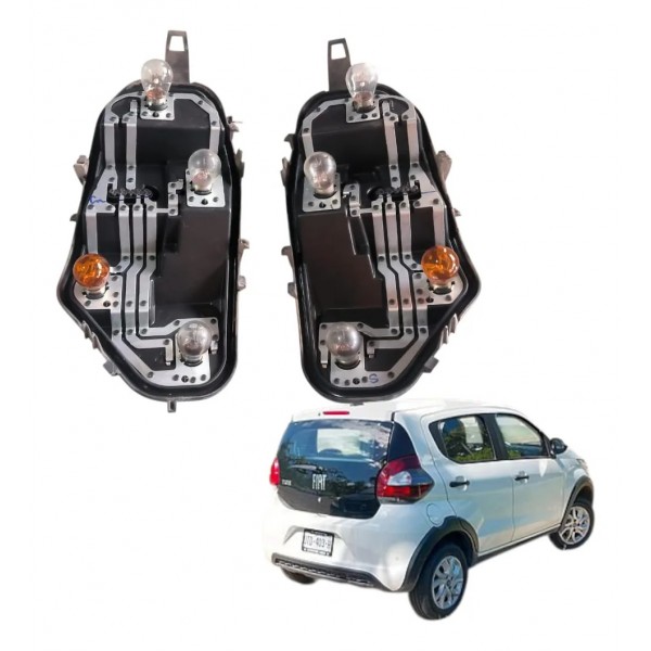 Par Circuito Lanterna Traseira Fiat Mobi Original 48940751 A Ambos Lados Vermelho