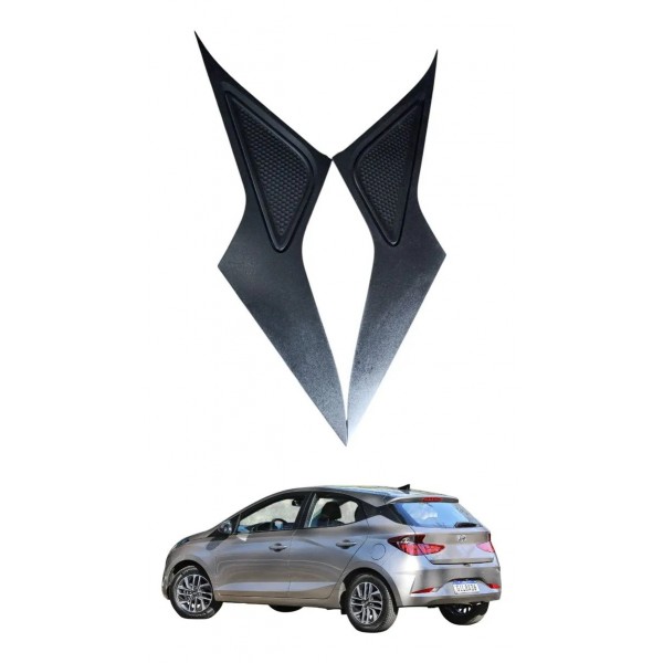Par Acabamento Traseiro Lateral Hyundai Hb20 2020 2023 Hatch Preto